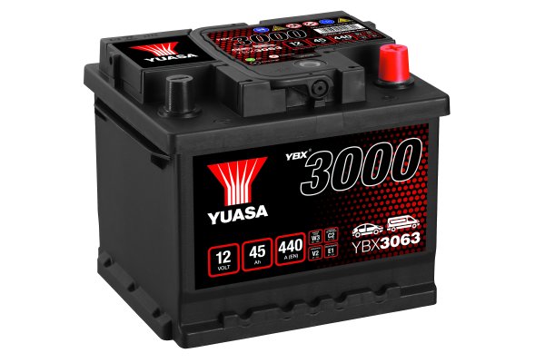 12V 45Ah 440A (EN) Yuasa YBX3063 SMF Autobatterie