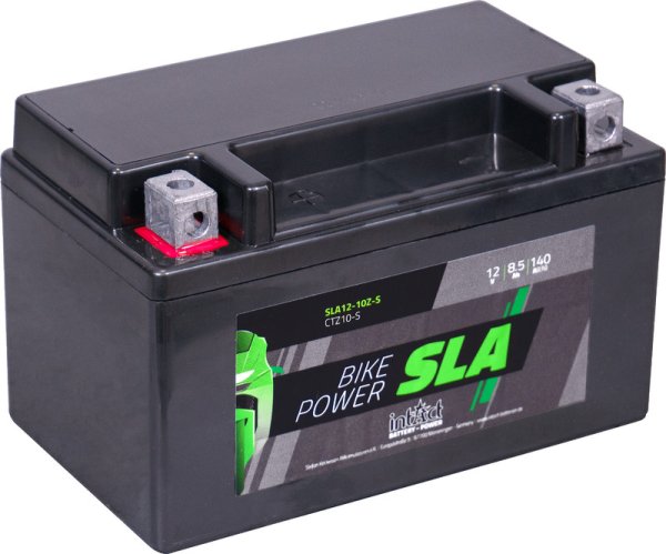 12V 8,5Ah 140A intAct Bike Power SLA Motorradbatterie SLA12-10Z-S YTZ10-S GT10B-4 50901