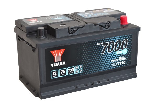 12V 75Ah 730A (EN) YBX7000 Yuasa YBX7110 EFB Start Stop Batterie