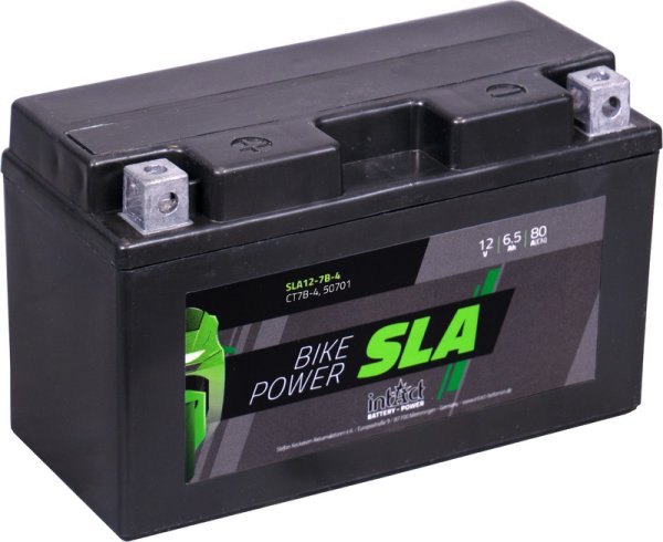 12V 6,5Ah 80A intAct Bike Power SLA Motorradbatterie SLA12-7B-4 CT7B-4