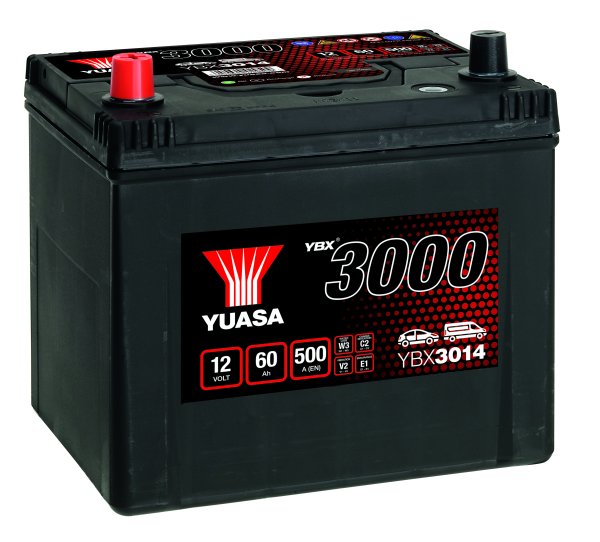 12V 60Ah 500A (EN) Yuasa YBX3014 SMF Autobatterie