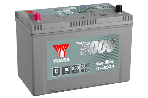 12V 100Ah 830A Yuasa YBX5334 JIS D31 Silver High Performance Batterie