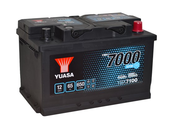 12V 65Ah 650A (EN) YBX7000 Yuasa YBX7100 EFB Start Stop Batterie