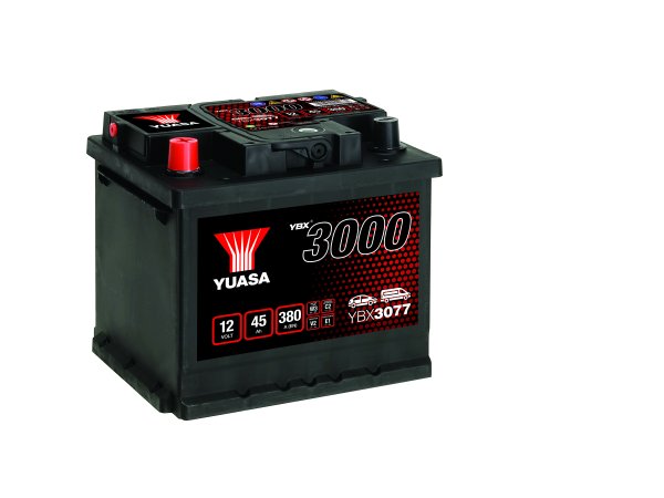 12V 45Ah 380A (EN) Yuasa YBX3077 SMF Autobatterie