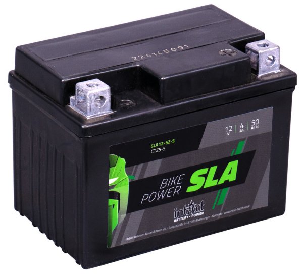 12V 4Ah 50A intAct Bike Power SLA Motorradbatterie SLA12-5Z-S CTZ5-S