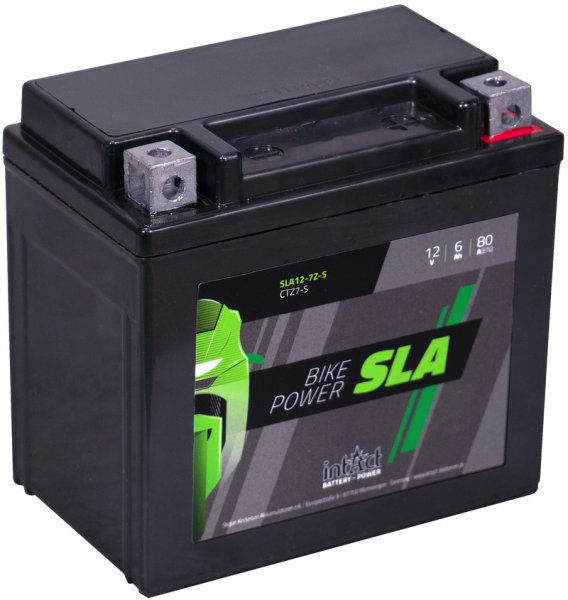 12V 6Ah 80A intAct Bike Power SLA Motorradbatterie SLA12-7Z-S CTZ7-S