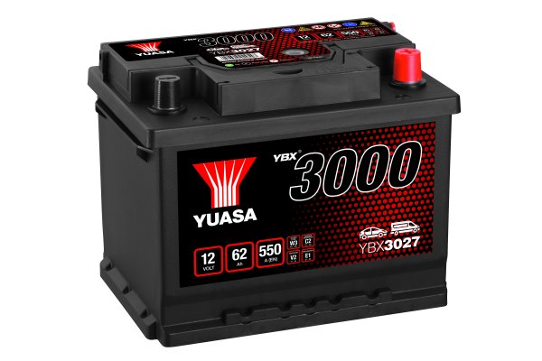 12V 62Ah 550A (EN) Yuasa YBX3027 SMF Autobatterie