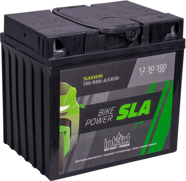 12V 30Ah 300A intAct Bike Power SLA Motorradbatterie SLA53030 C60-N30L-A 53030
