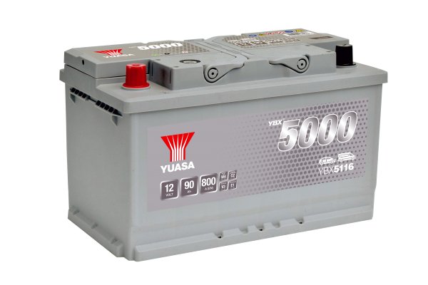12V 90Ah 800A (EN) YBX 5000 Yuasa YBX5116 Silver High Performance Batterie