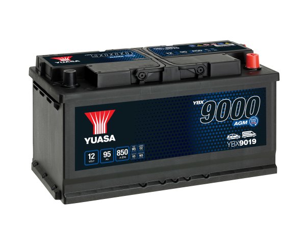 12V 95Ah 850A (EN) YBX9019 Yuasa YBX9000 AGM Start Stop Plus AGM Starterbatterie