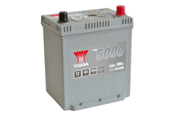 12V 40Ah 360A (EN) YBX 5000 Yuasa YBX5056 Silver High Performance Batterie