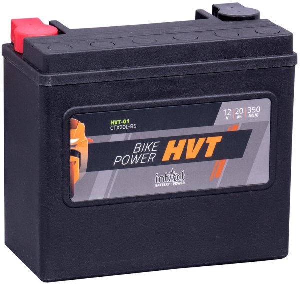 12V 20Ah 350A intAct Bike-Power HVT-01 AGM Motorradbatterie CTX20L-BS