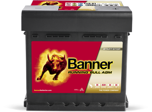 Banner Running Bull AGM 55001 50Ah Autobatterie