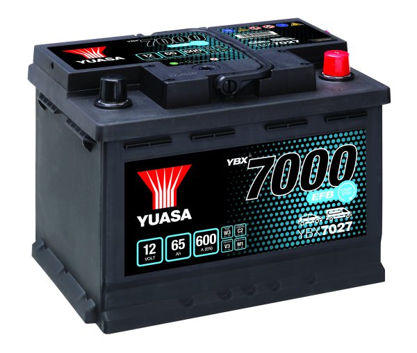 12V 65Ah 600A (EN) YBX7000 Yuasa YBX7027 EFB Start Stop Batterie