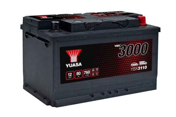 12V 80Ah 760A (EN) Yuasa YBX3110 SMF Autobatterie