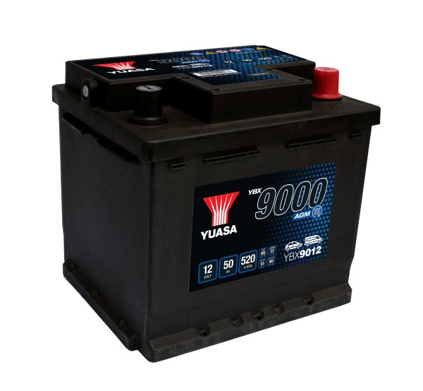 12V 50Ah 520A (EN) YBX9012 Yuasa YBX9000 AGM Start Stop Plus AGM Starterbatterie